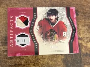 Patrick Kane Artifacts 3 Color/Stick Mem /10 front