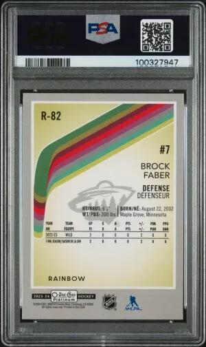 Brock Faber Rookie Retro-Rainbow back
