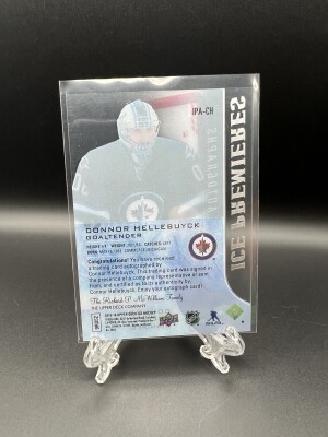 Connor Hellebuyck Rookie Ice Premieres /499 back