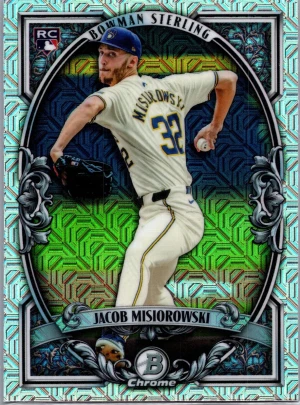 2026 Bowman #BST-13 Jacob Misiorowski Bowman Sterling Mojo Refractors front