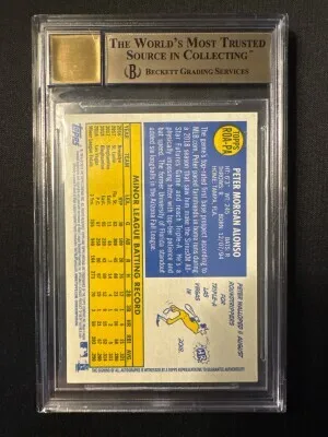 2019 Topps Heritage Pete Alonso Real One Rookie Auto BGS 9.5 back