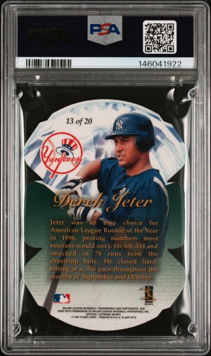 1997 Flair Showcase Diamond Cuts Derek Jeter Diamond Cuts back