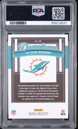 2025 Panini Donruss Downtown De'von Achane back