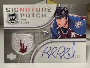2005-06 The Cup Rob Blake Signature Patch front