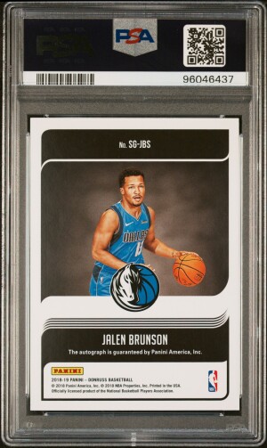 2018 Panini Donruss Signature Series Jalen Brunson Signature Series back