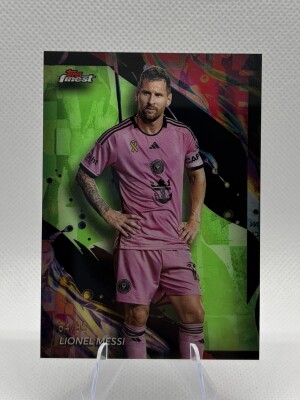 2024 Topps Finest Mls Lionel Messi Green /99 front