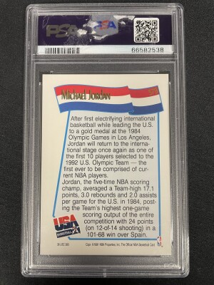 1991 Hoops Michael Jordan #579 PSA 10 back