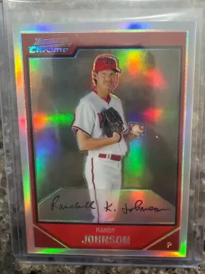 2007 Bowman Chrome Randy Johnson Refeactor front