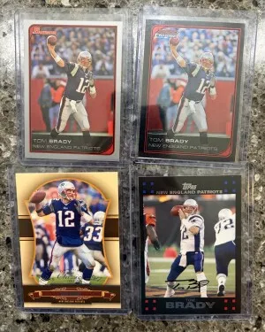 Lot Of 4 Tom Brady Cards front