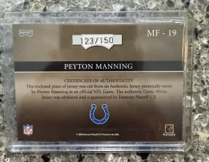 2006 Playoff Marks Of The Game Peyton Manning /150 Game Used back