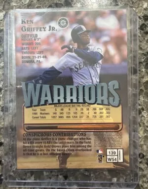 1997 Topps Finest Ken Griffey Jr Finest Warriors back
