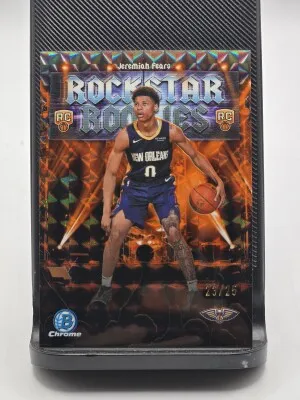2025-26 Bowman Jeremiah Fears Rockstar Rookies RC Orange Geometric #/25 front