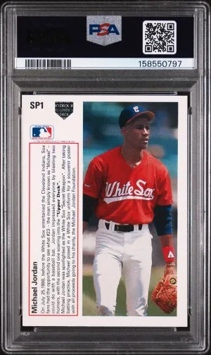 1991 Upper Deck Michael Jordan SP1 PSA 7 back