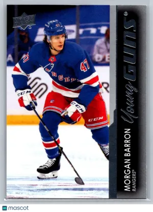 Morgan Barron RC 2021-22 Upper Deck Rookie 215 New York Rangers