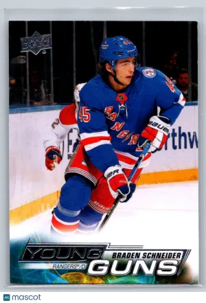 Braden Schneider RC 2022-23 Upper Deck Rookie 214 New York Rangers