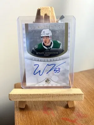 2023-24 SP Authentic Wyatt Johnston #UDA-JW UD Authentics Autographs front