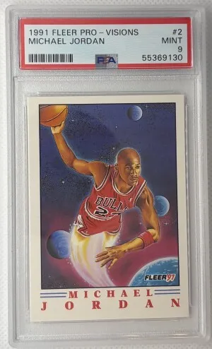 1991 Fleer Pro-Visions Michael Jordan PSA 9 front
