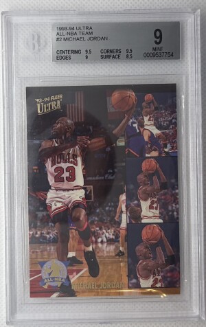 1993-94 Ultra Michael Jordan #2 All-NBA Team BGS 9 front