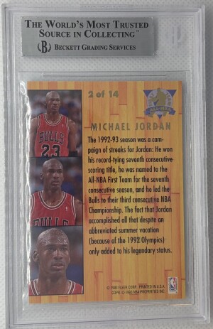 1993-94 Ultra Michael Jordan #2 All-NBA Team BGS 9 back