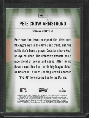 2024 Topps Home Field Advantage Pete Crow-Armstrong #HFA-15 SSP back