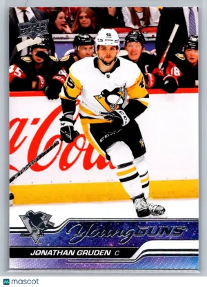 Jonathan Gruden RC 2023-24 Upper Deck Rookie 205 Pittsburgh Penguins