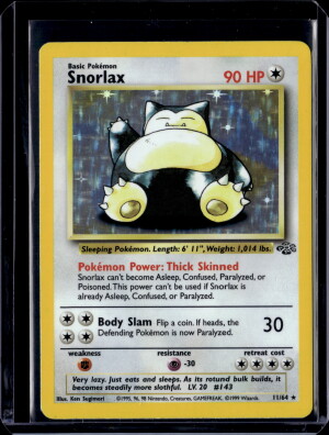 1999 POKEMON JUNGLE HOLO SNORLAX 11/64 LP front