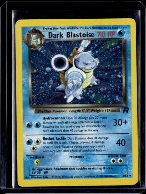 2000 POKEMON ROCKET HOLO DARK BLASTOISE 3/82 LP front