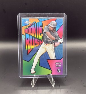 James Wood - 5 Card Rookie Lot Museum, Chrome Debut, Savage Sluggers, Fortune 15, All-Etch Rookie Rush back