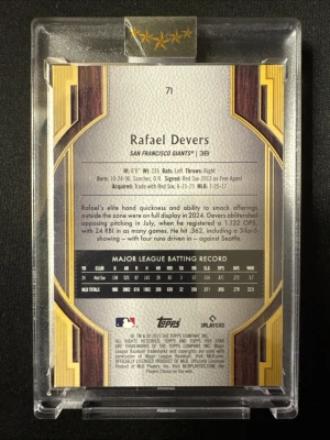2025 Topps Five Star - Rafael Devers /10 San Francisco Giants back