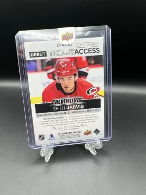 Seth Jarvis Debut Ticket Access Auto /299 back