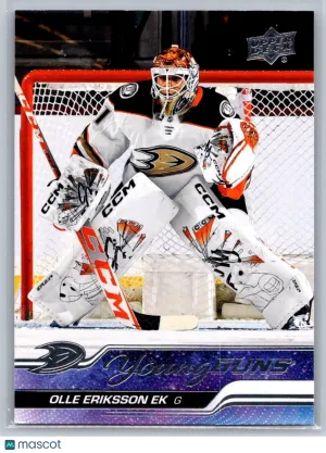 Olle Eriksson Ek RC 2023-24 Upper Deck Rookie 249 Anaheim Ducks