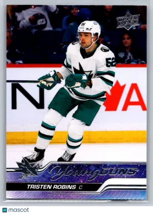 Tristen Robins RC 2023-24 Upper Deck Rookie 223 San Jose Sharks