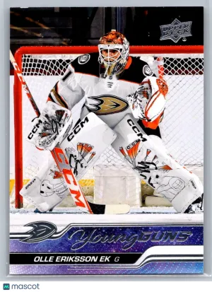 Olle Eriksson Ek RC 2023-24 Upper Deck Rookie 249 Anaheim Ducks
