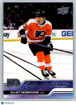 Elliot Desnoyers RC 2023-24 Upper Deck Rookie 219 Philadelphia Flyers