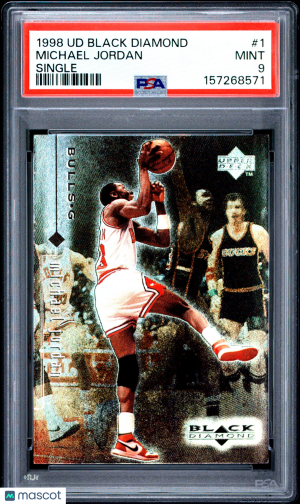 1998 Upper Deck Black Diamond Michael Jordan #1 Single PSA 9 front