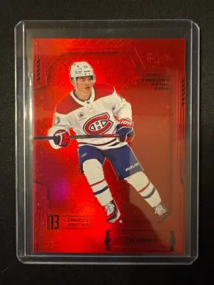 2025-26 Skybox Metal Universe Cole Caufield Precious Metal Gems /100 front