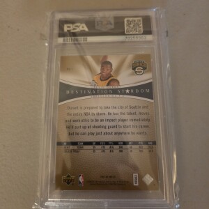 2007 SP Authentic Kevin Durant Destination Stardom Rookie PSA 8 back