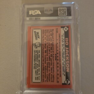 1986 Topps Traded Bo Jackson Rookie #50T PSA 7 back
