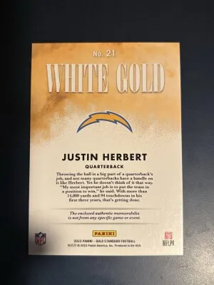 Justin Herbert Patch /299 back