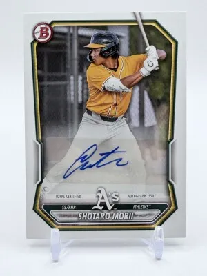 2026 Bowman Prospect Autograph Shotaro Morii, Athletics Auto front