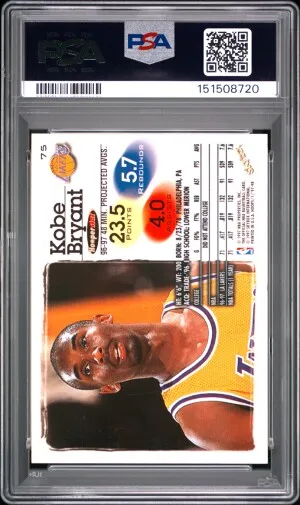1997 NBA Hoops Kobe Bryant back
