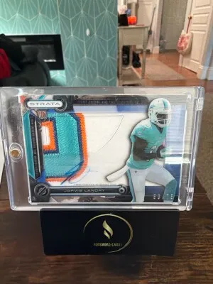 2014 Topps Strata Clear Cut Jarvis Landry #CCAR-JL RPA #/75 front
