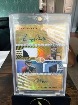 2022 Panini Illusions Rookie Reflections Kenny Pickett/ Malik Willis #REA—QB RPA #/15 front