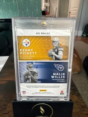 2022 Panini Illusions Rookie Reflections Kenny Pickett/ Malik Willis #REA—QB RPA #/15 back