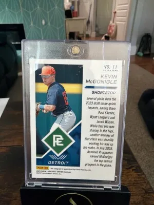 2025 Panini Prospect Edition Prospect Signatures Kevin McGonigle #11 back