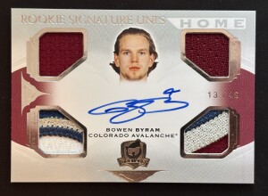 2020-21 Upper Deck The Cup Rookie Signature Uni's Home /49 #SHU-BB Bowen Byram front