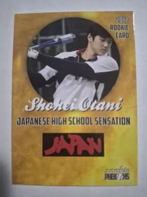 2012 Rookie Phenoms Shohei Otani High School Sensation Rookie Japan Card front