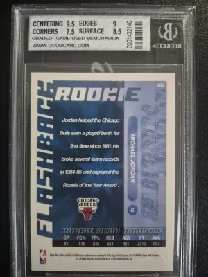 1999-00 UD Victory Michael Jordan Practice Worn Jersey back