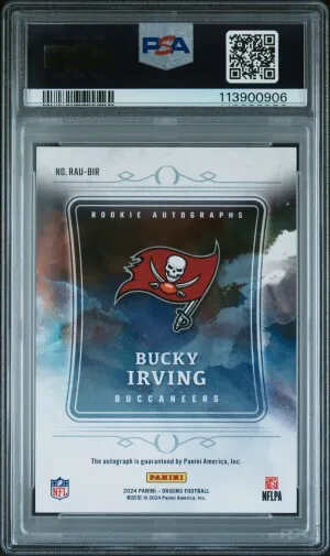 2024 Panini Origins Rookie Autographs Bucky Irving back