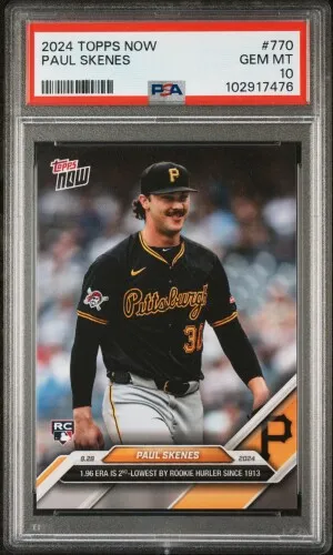 2024 Topps Now Paul Skenes RC PSA 10 front